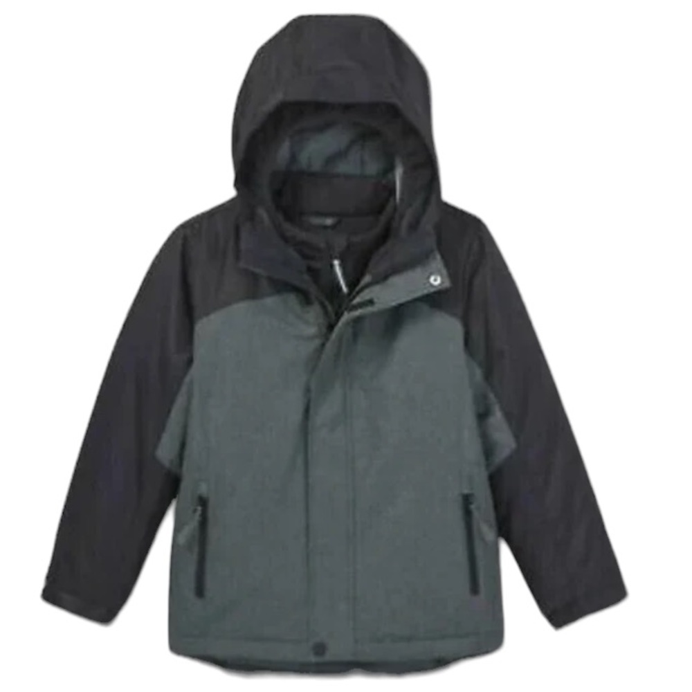 All in Motion 3-in-1 System Coat Black Gray Size XS 4/5  NWT